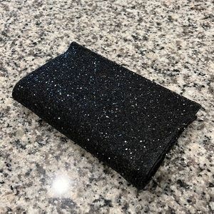 Vintage Black Glitter Clutch